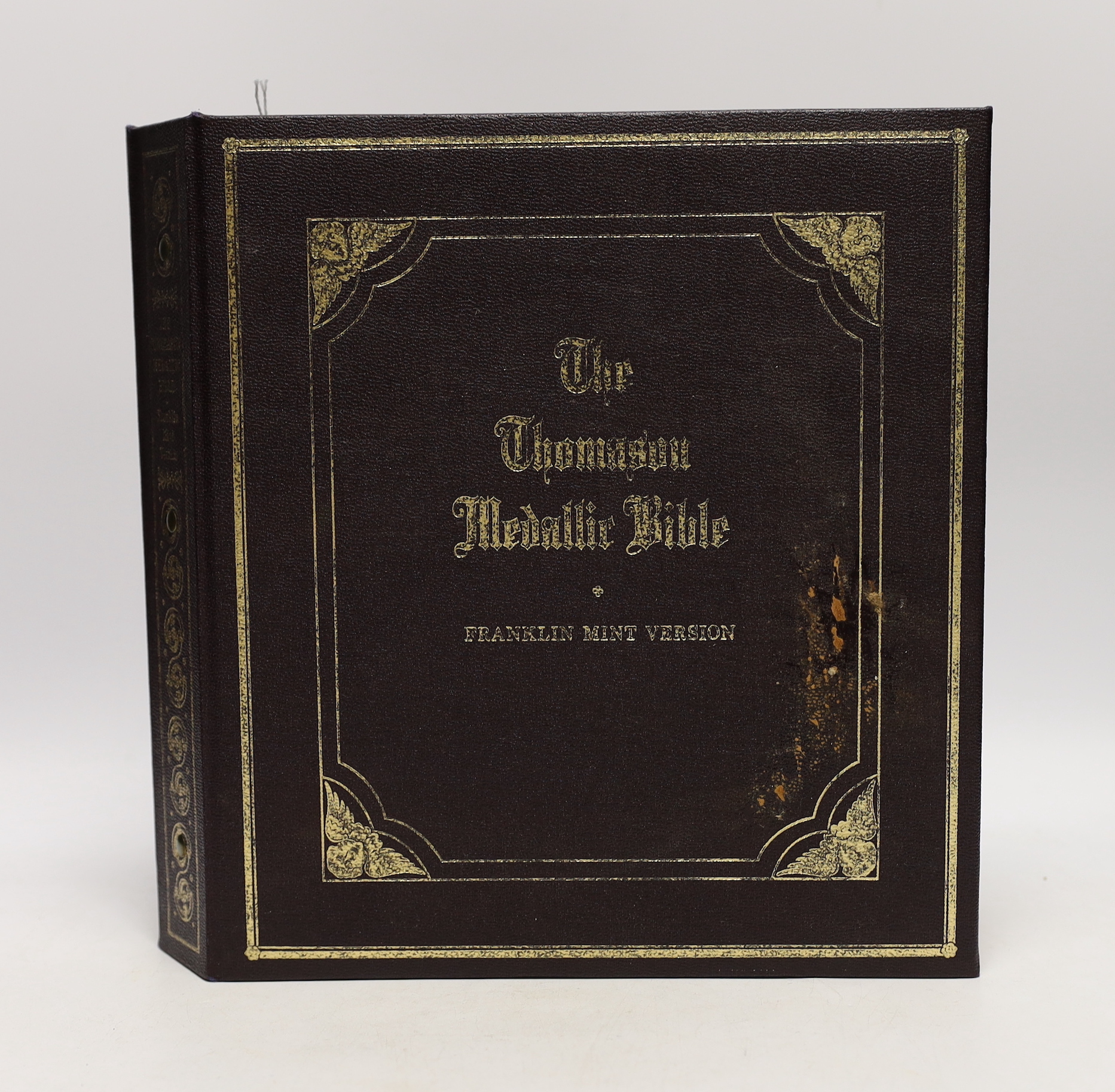 The Thomason Medallic Bible, Franklin mint version, sixty medals in a folder